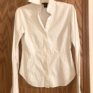 White Button Down Essential Shirt.